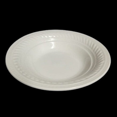 Gibson IMPERIAL BRAID 5 Soup Cereal Bowl 8 1/8"D Ceramic White Embossed Rope Dot