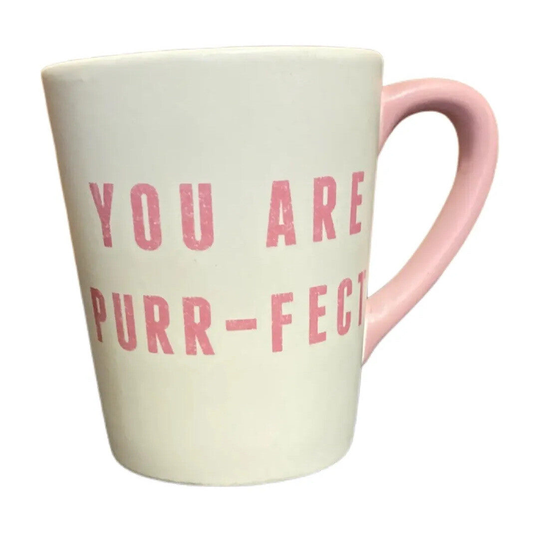 Target Mug YOU ARE PURR-FECT  Stoneware Kitty Cat Inside Perfect Tea Coffee Cup