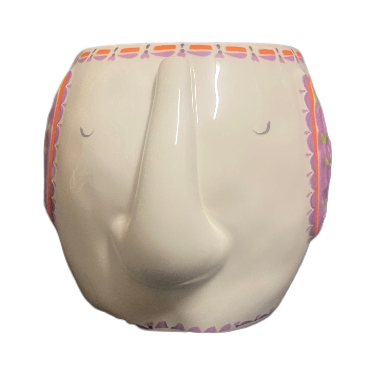 Natural Life Sculpted Elephant Mug 16 oz You Are Loved Boho Floral Paisley Cup
