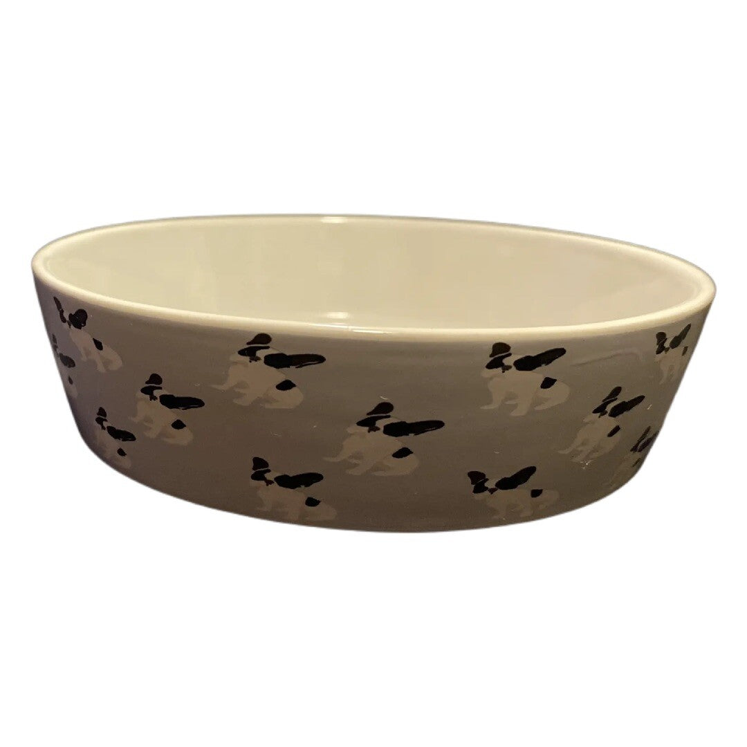 10 Strawberry Street Pet Bowl Pug French Bulldog BONE APPETIT Food Water Dish