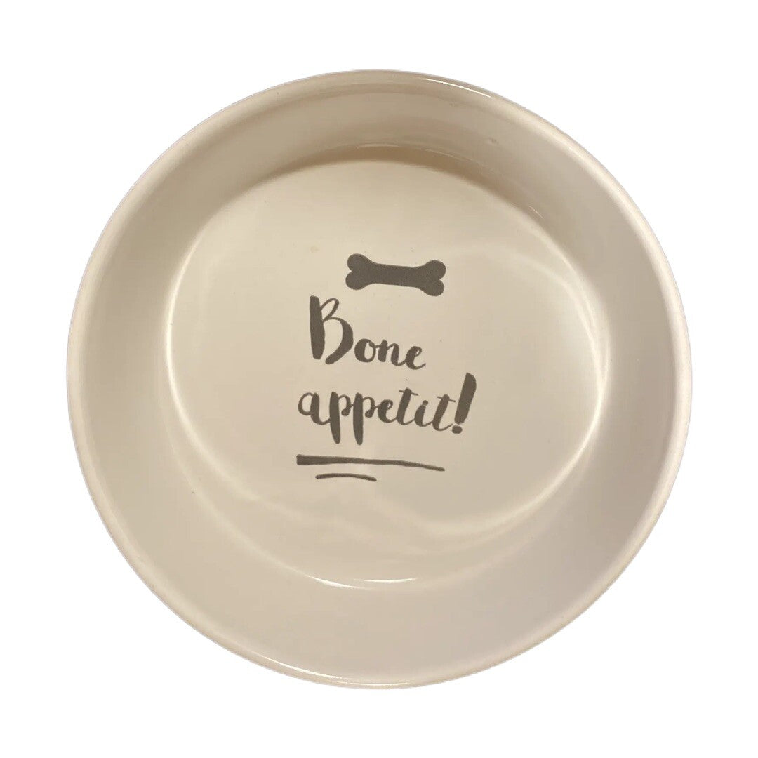 10 Strawberry Street Pet Bowl Pug French Bulldog BONE APPETIT Food Water Dish