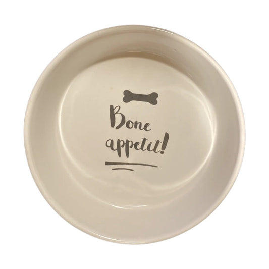 10 Strawberry Street Pet Bowl Pug French Bulldog BONE APPETIT Food Water Dish
