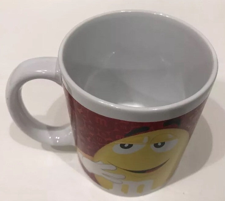 M & Ms Ceramic Coffee Mug Red Yellow Candy Character Licensed Product Tea Cup