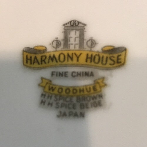 Harmony House Woodhue Fine China 16 Piece Set & 1 Oval Serving Bowl Japan