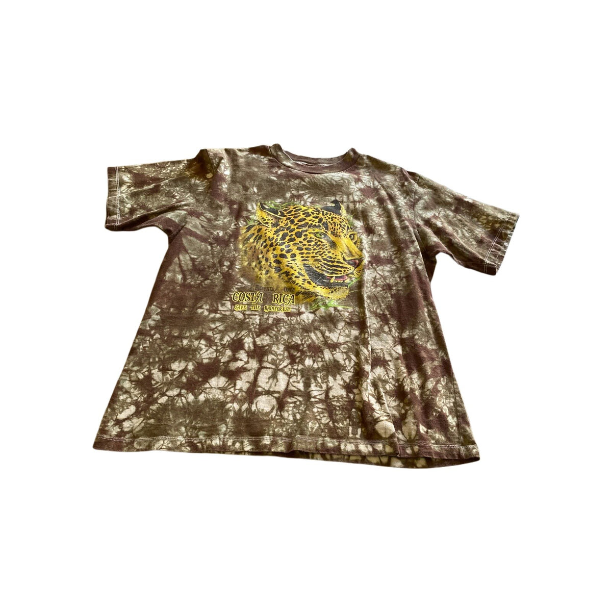 Costa Rica Natural Pura Vida Men's Lg. T-Shirt Top Panthera Onca Save The Forest