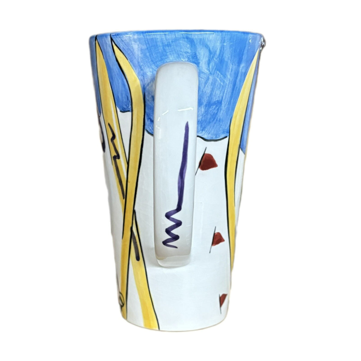 Trish Richman 2-Latte Mug At Home Winter Ceramic Coffee Tea Cup Snow Ski Hat
