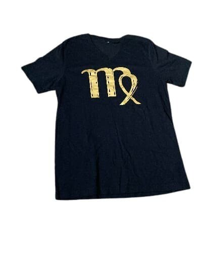 T-SHIRT Zodiac Virgo Black and Golden Size MD. Men