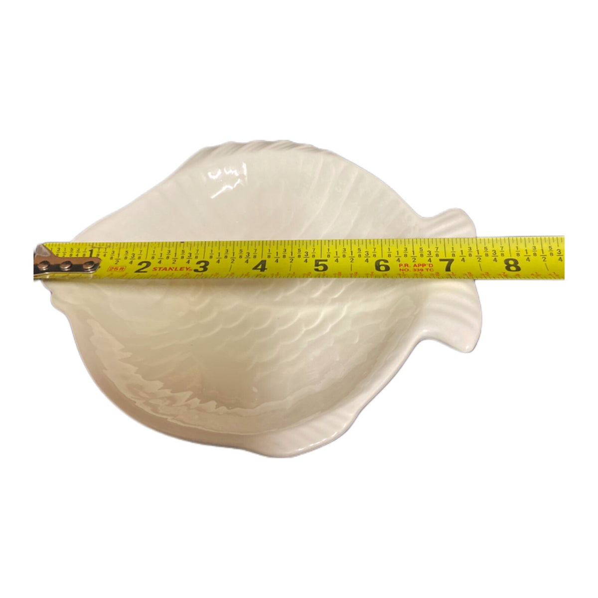 Holland Mold Fish Plates Set of 4 Appetizer Condiment Dish Cream Ceramic 7 1/2"L