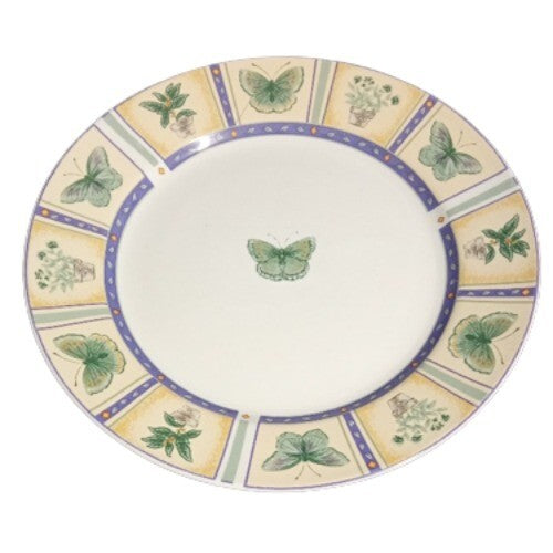 Gibson Designs SPRING MONARK 4-Salad Plates 7 ¾” D Butterfly Plant Dessert Dish