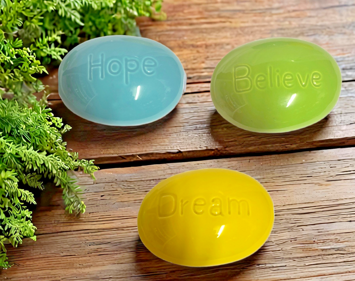 inspirational Ceramic Soap Shaped  DREAM-HOPE-BELIEVE- Home & Garden Decorative