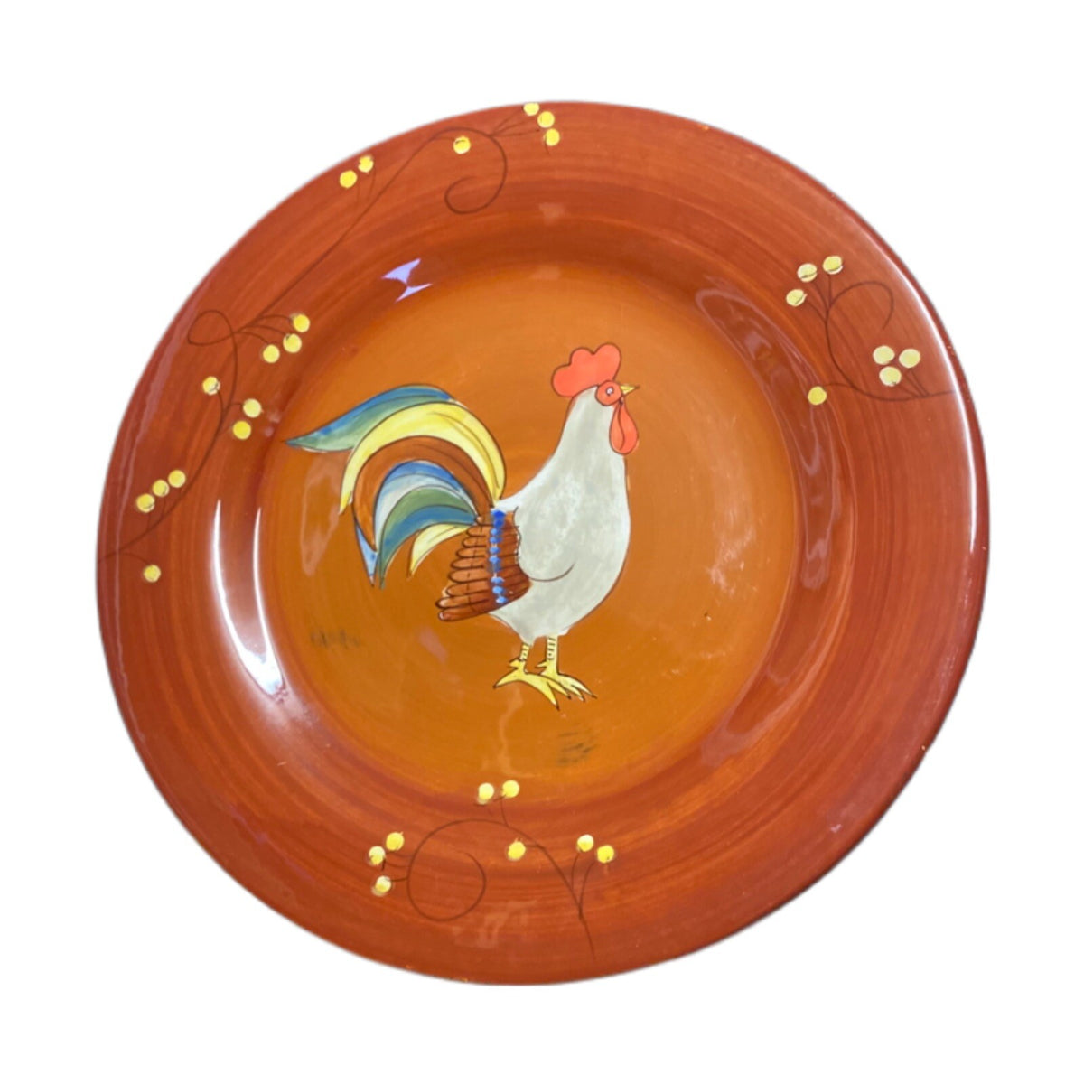 Laurie Gates Rooster Salad/Dessert Plates 8.5” D Set of 6 Gourmet Home