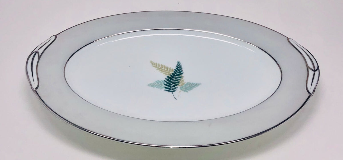 Vintage China Noritake "FERNWOOD" Japan Dinnerware Collection 5444 Platinum Band