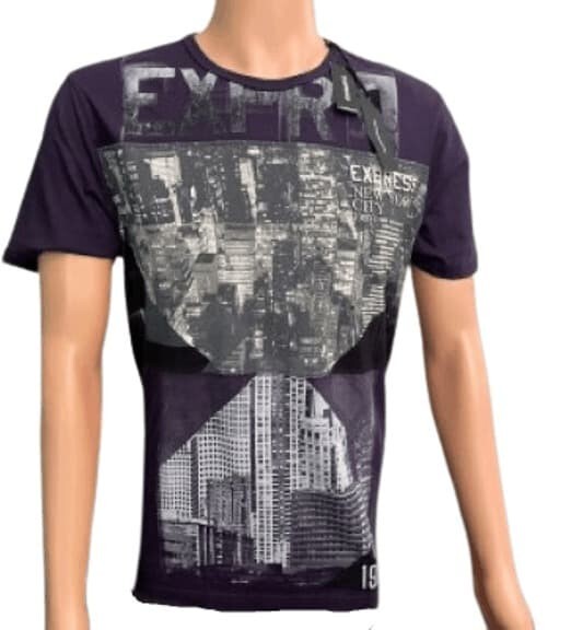 T-Shirt Express New York City Black Crew Neck Men