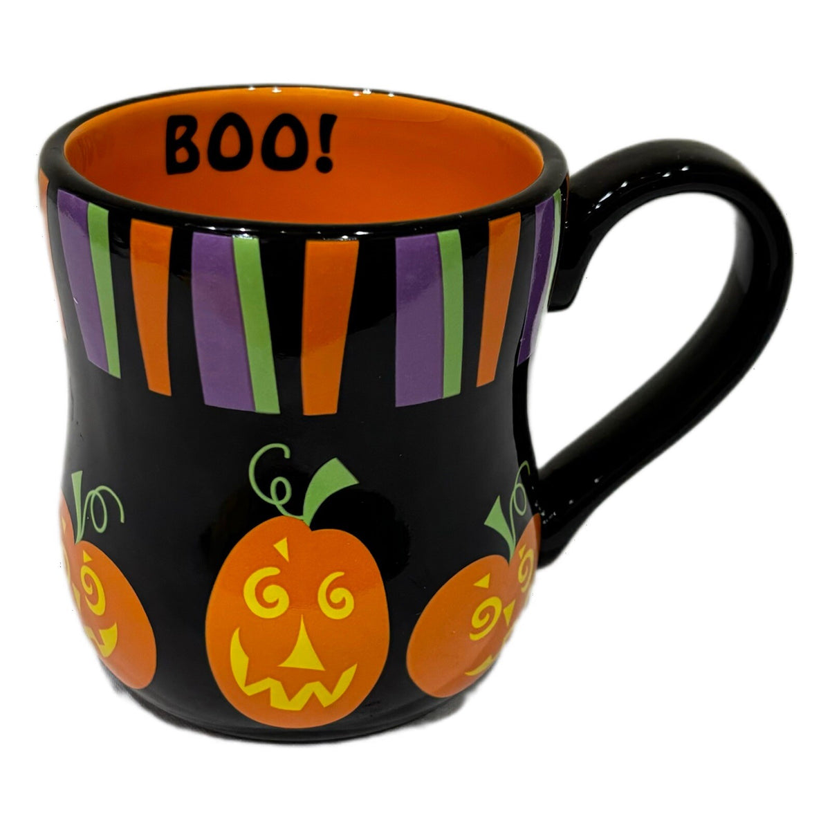 HARRY & DAVID Halloween Mug Pumpkin Jack o' Lantern Ceramic Coffee Tea 2009 Cup