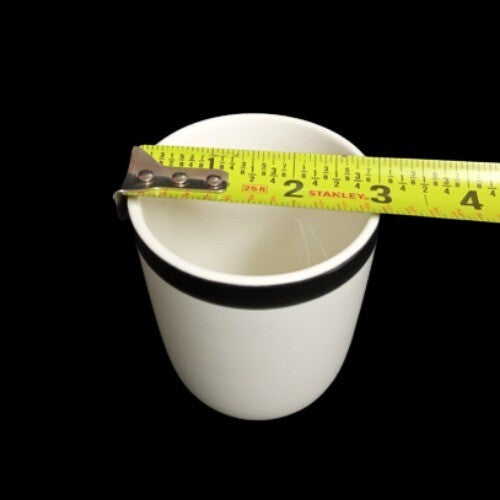 Gibson Designs BASIC LIVING III BLACK 4-Mug 8 Oz Black Band Coffee Tea Ceramic