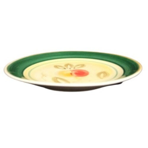 Gibson Designs APPLE HARVEST Dinner Plate Hand Painted 10 ¼" D Green Rim Apple