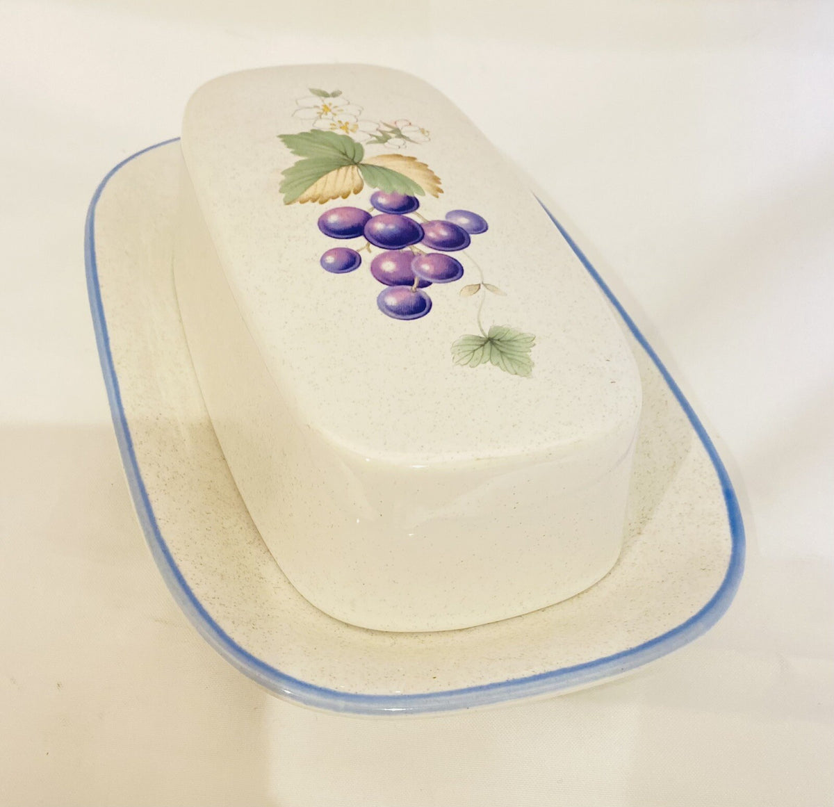 Savoir Vivre "LUSCIOUS" Covered Ceramic Butter Dish Japan JJ017 Oven To Table