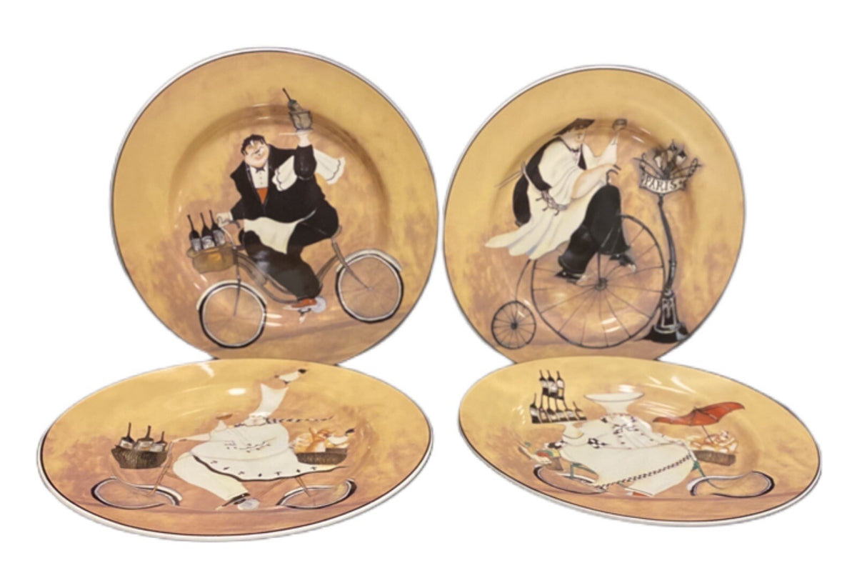 Sakura CHEFS TO GO 4 Salad Plates JENNIFER GARAND Stoneware Dessert Dinnerware