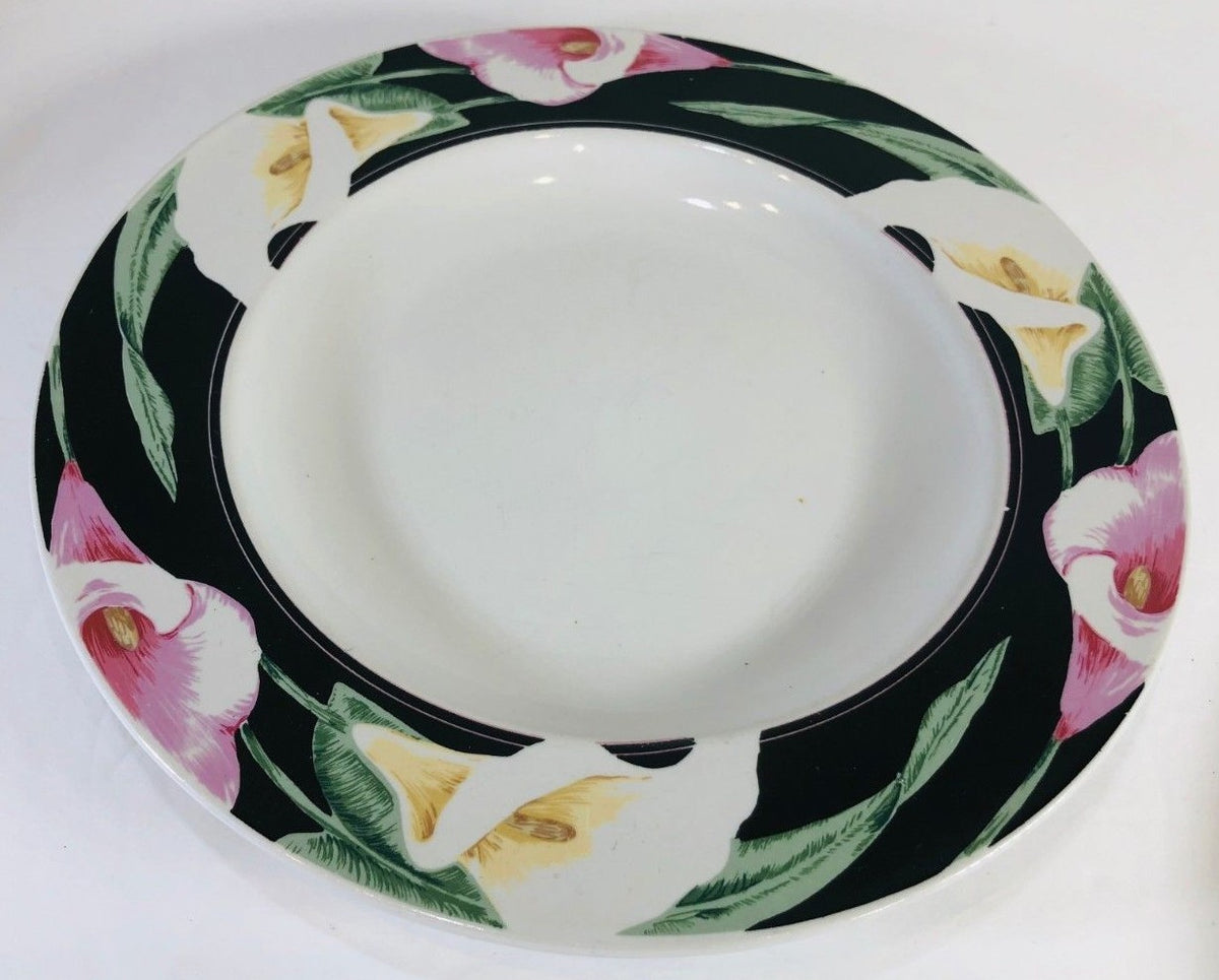 Tienshan Stoneware "CALLA LILIES" Oven to Table Dinnerware Collection # 2232