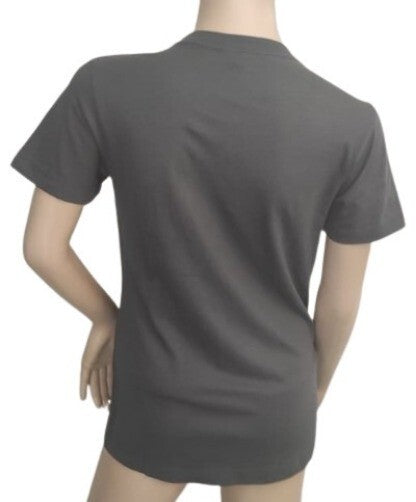 Next Level T-Shirt ABSTRACT Hearts & Flowers Graphic Neck Gray Tee MD Cotton Top