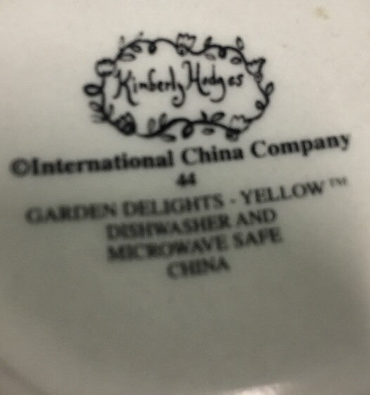 Kimberly Hodges Mug GARDEN DELIGHTS Yellow Coffee Tea Cup A Corn Squash Papaya