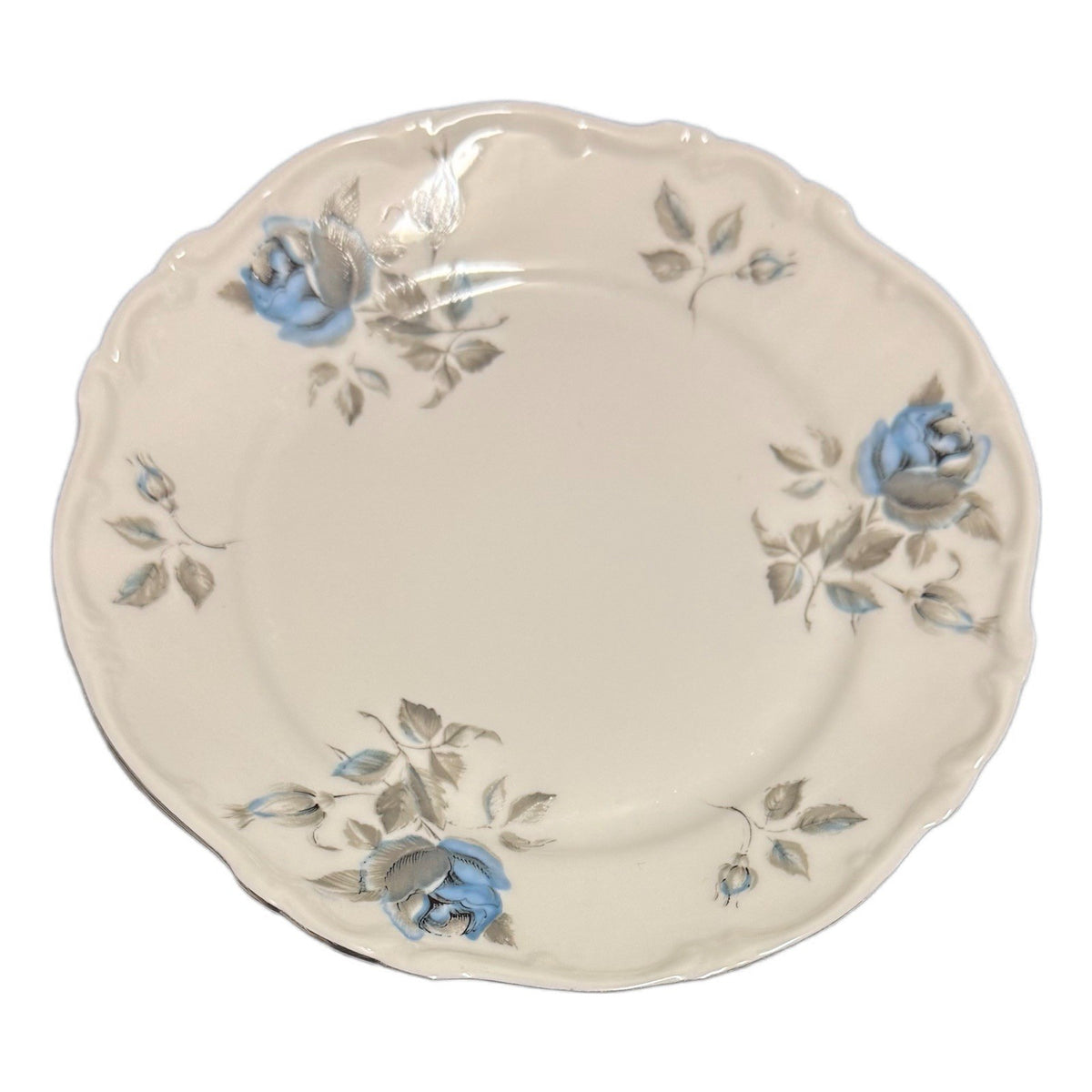 Set of 5 Hertel Jacob Bavaria Germany Louise Salad Plates Blue Rose 7 5/8”