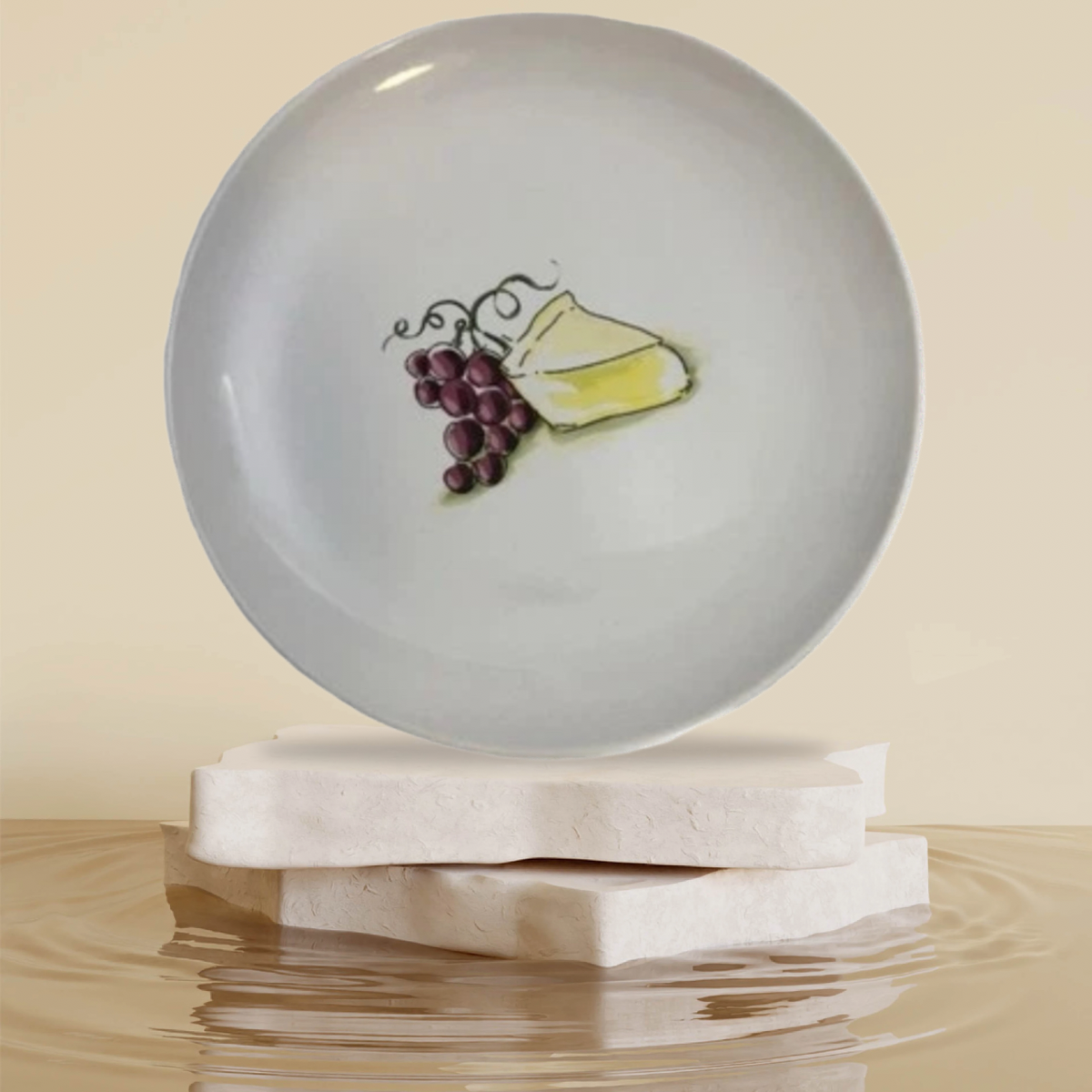 DesignPac Cheese & Fruit Plates Set of 5 – 6 5/8” D  2006 Morgan Newbury