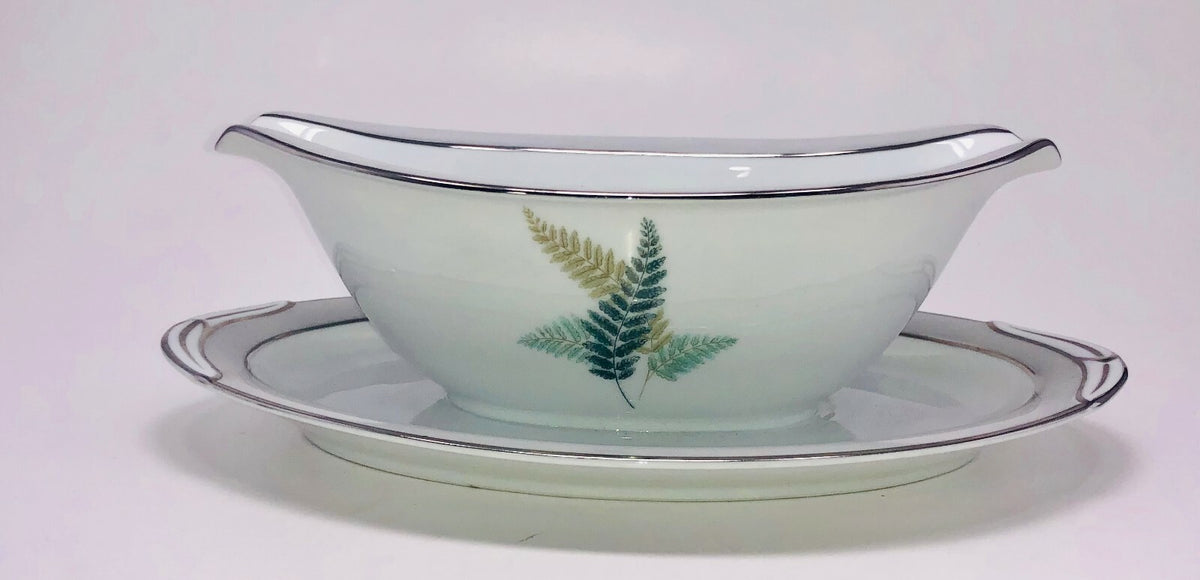 Vintage China Noritake "FERNWOOD" Japan Dinnerware Collection 5444 Platinum Band