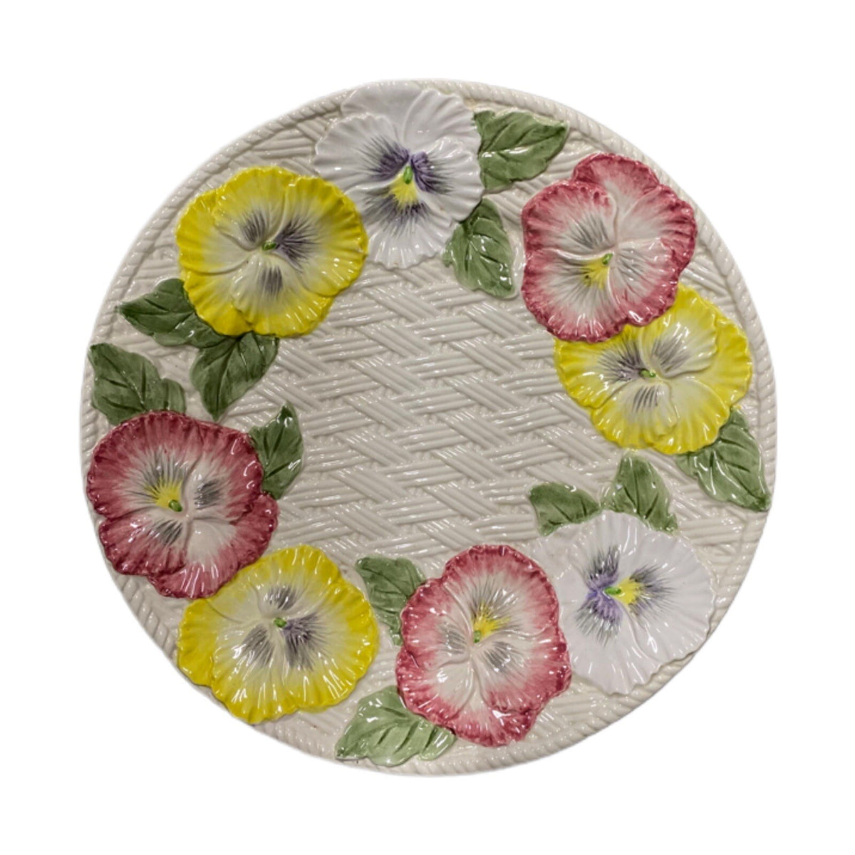 Vintage Fitz & Floyd Dinner Plate SPRING FLOWER 10 Inch Embossed Flowers 1990