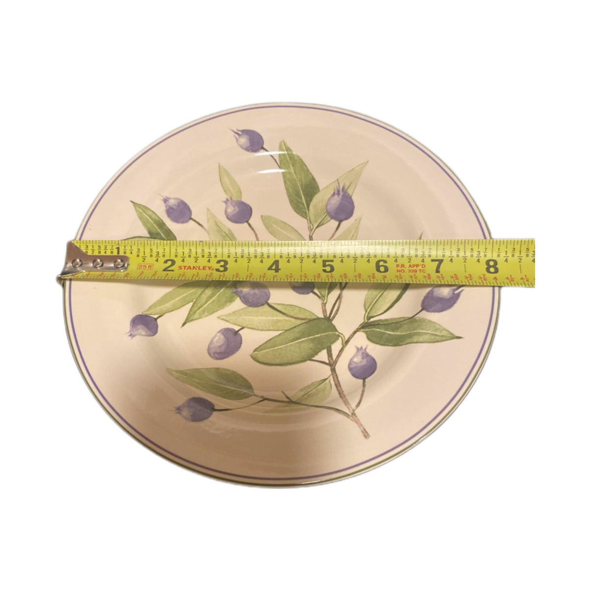 Oneida Sakura BERRY FIELDS Salad Dessert Plates Stoneware Blueberries Branch