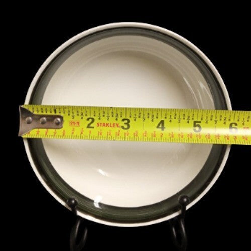 Gibson Designs BASIC LIVING III BLACK 4-Cereal Bowls 6” D  Black Band Soup Cup