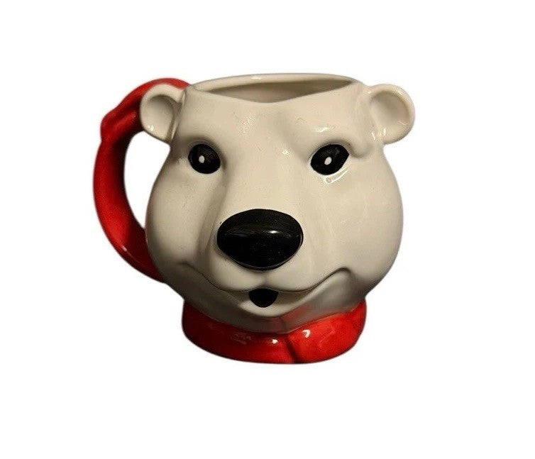 Coca-Cola Polar Bear Head Mug 1994 Dakin Ceramic Collectible