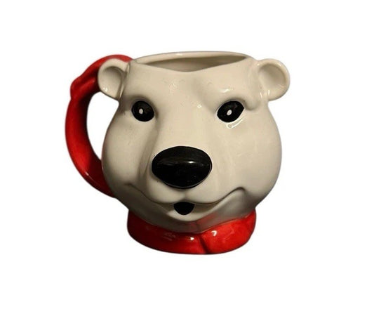 Coca-Cola Polar Bear Head Mug 1994 Dakin Ceramic Collectible