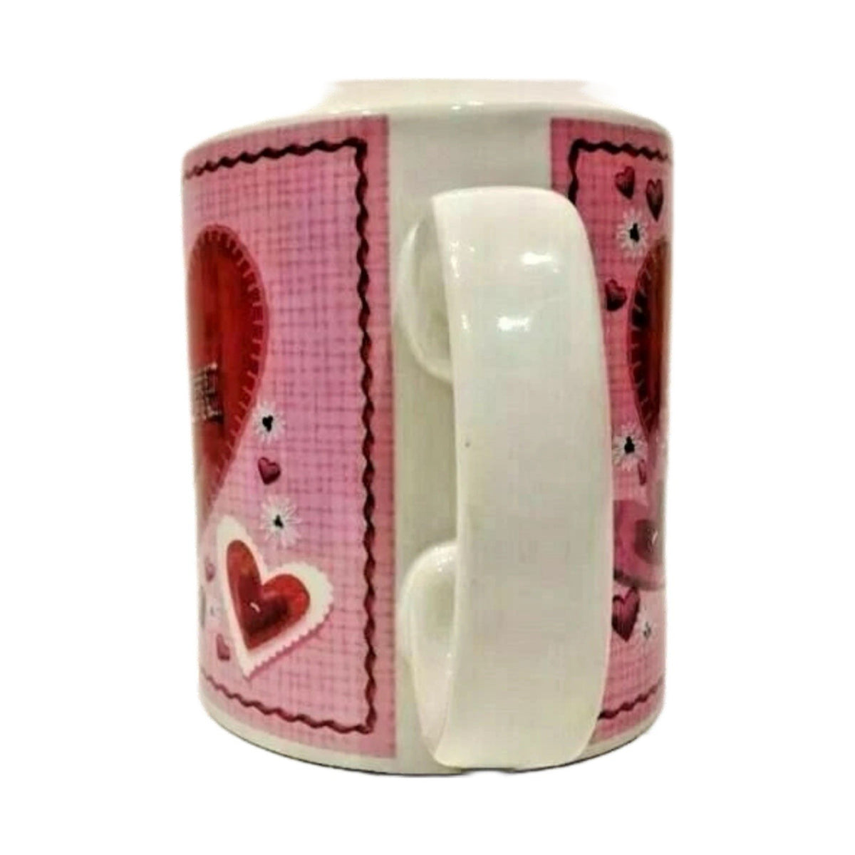 Eileen Toohey BE MINE Mug Lindy Bowman Pink Red Hearts Love Ceramic Coffee Cup