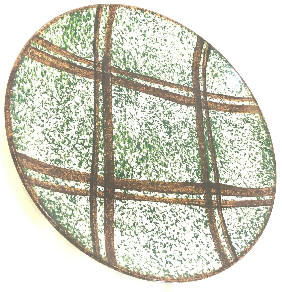 Blue Ridge RUSTIC PLAID Southern Pottery Hand Painted Dinnerware Collection USA
