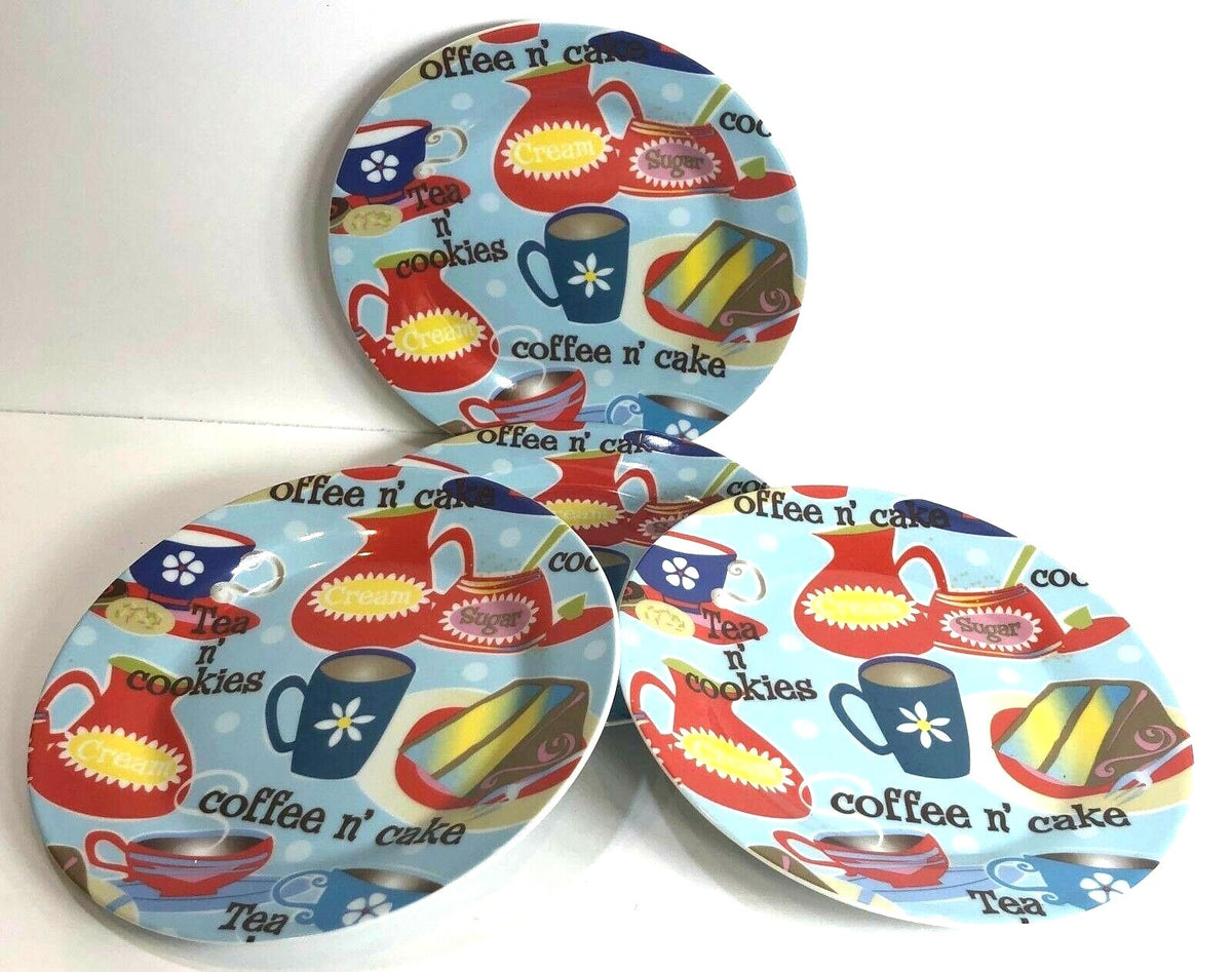 Set of 4 Dessert Plates By Porcelain Treasures Collection