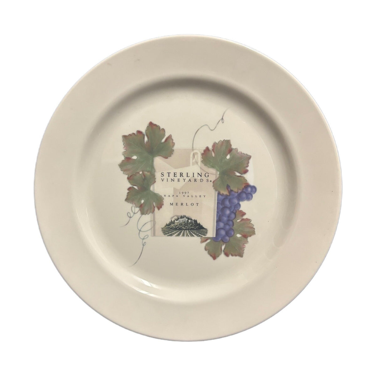 WEDGWOOD 4-Dinner Plates GRAND GOURMET Bone China England Wine Accent Plate 10"D