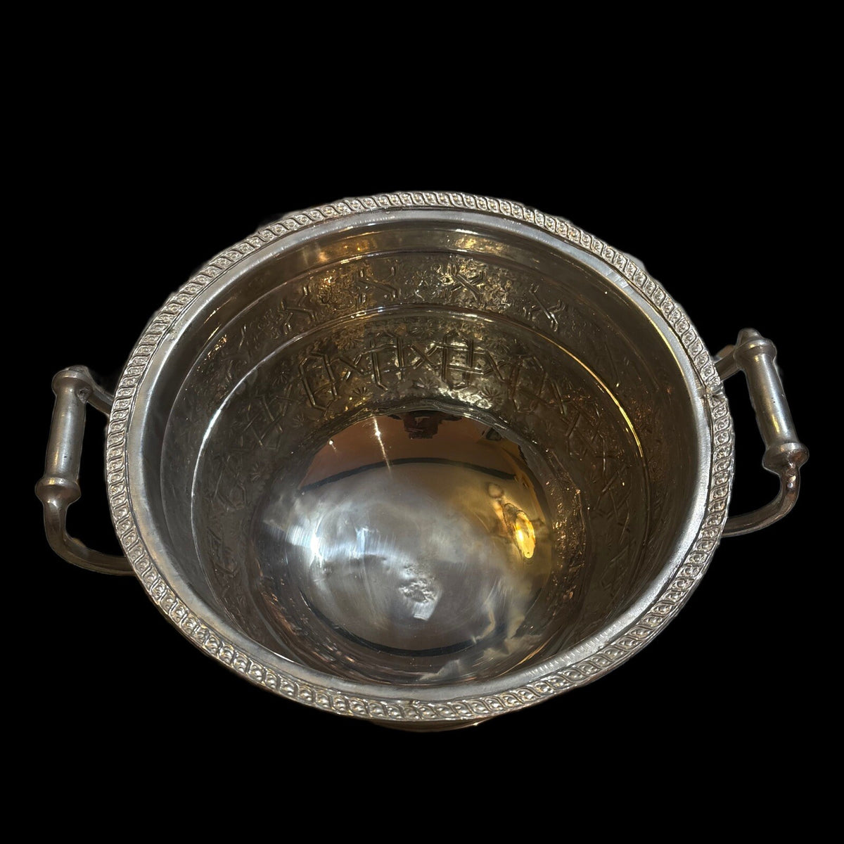 Moroccan Basin & Kettle Traditional Hand Wash Hand Hammered Brass Nickel Silver