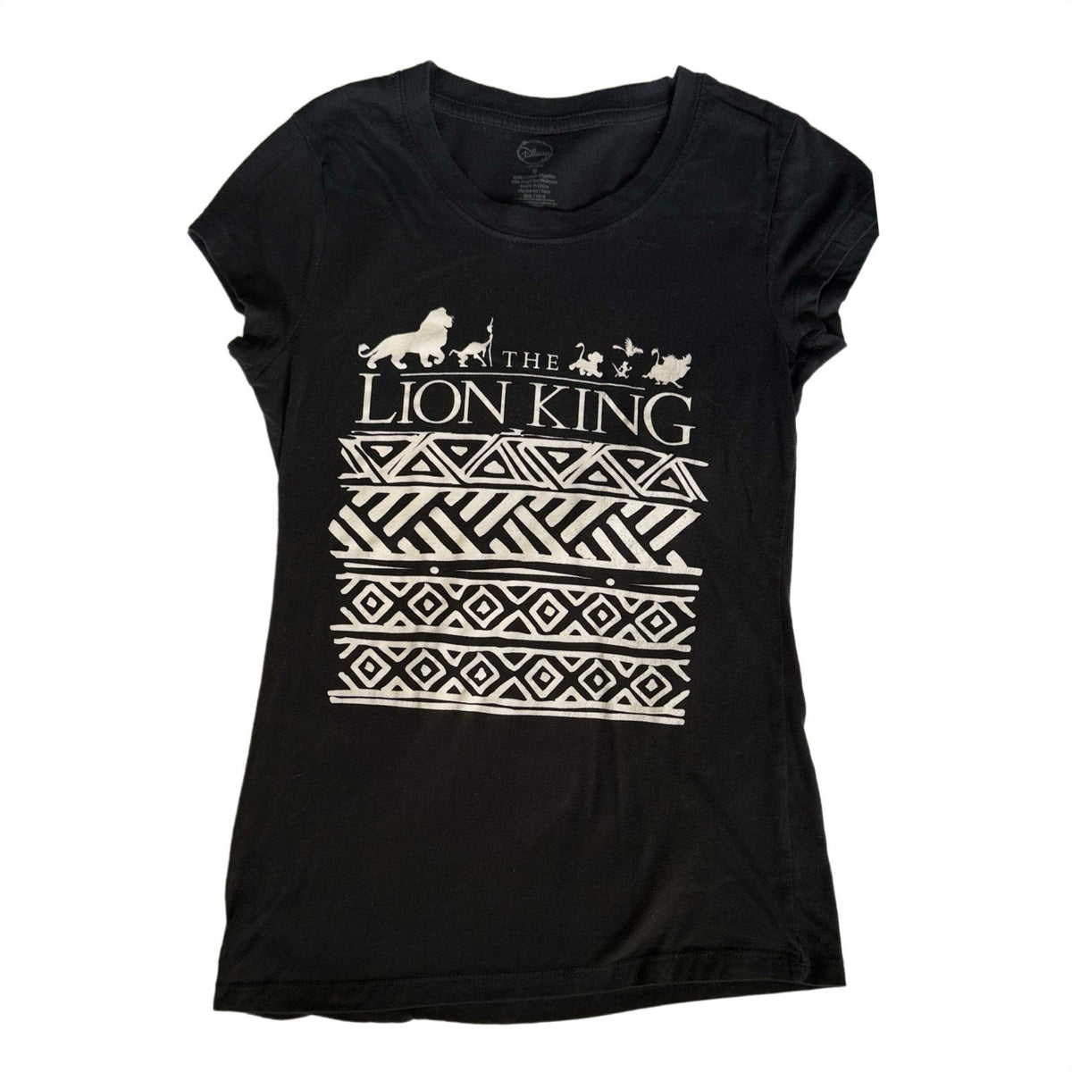 Disney Lion King Black & White Silhouette T-Shirt Women’s Small Cap Sleeve Tee