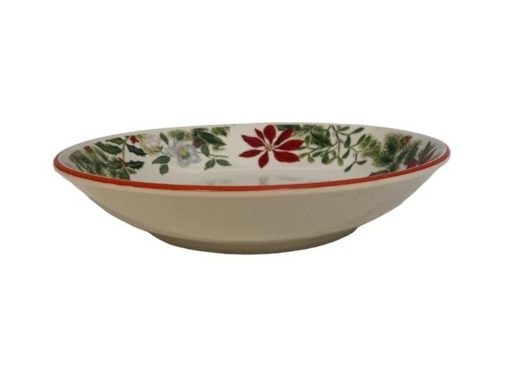 American Atelier Holiday Floral Christmas 16-Piece Stoneware Dinnerware Set