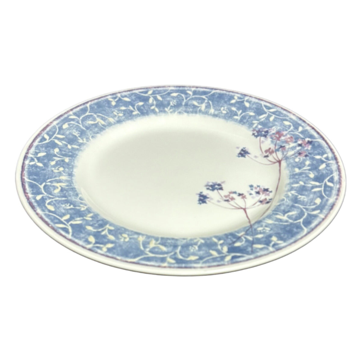 Pier 1 Blueberry Spray Set Of 6 Dinner Plates Earthenware England 10 3/4”D