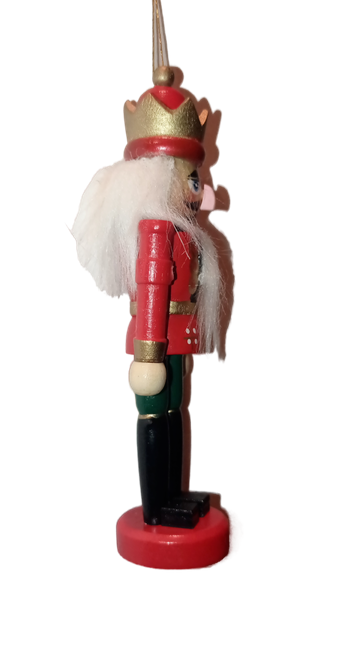 Christmas Wooden Nutcracker King Soldier Figurine 5” Red Green Holiday Decor