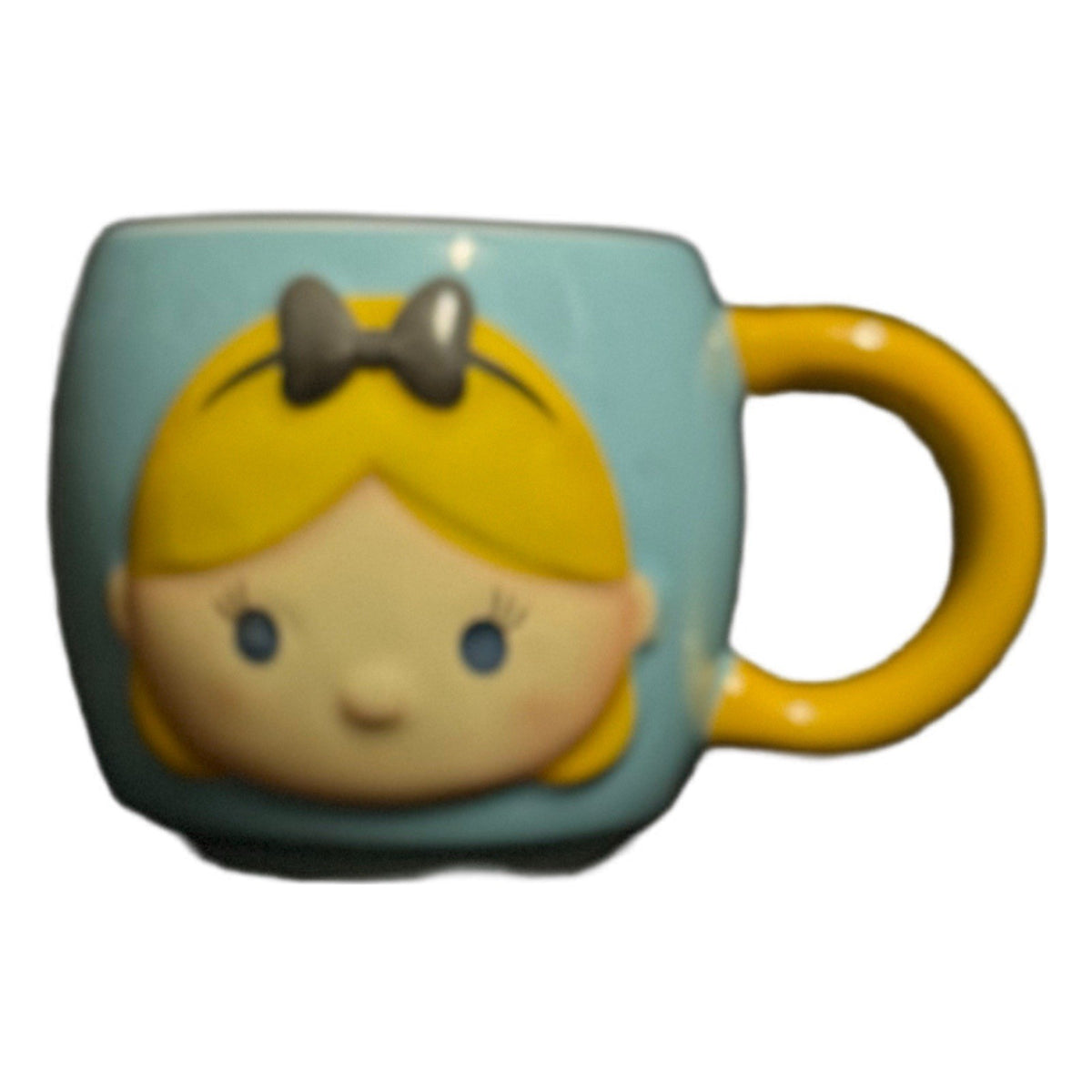 Disney Tsum Tsum Alice in Wonderland 3D Ceramic Mug – Blue & Yellow Cup
