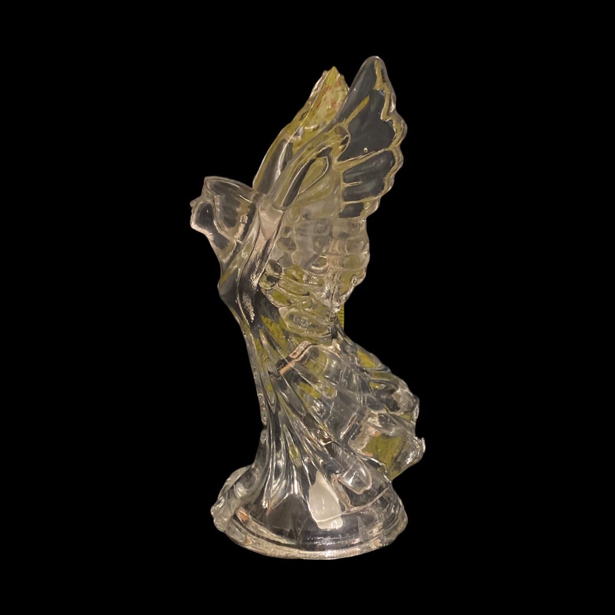 Vintage BIERDEMANN Candle Holder 2-Crystal Glass Angel Candlestick
