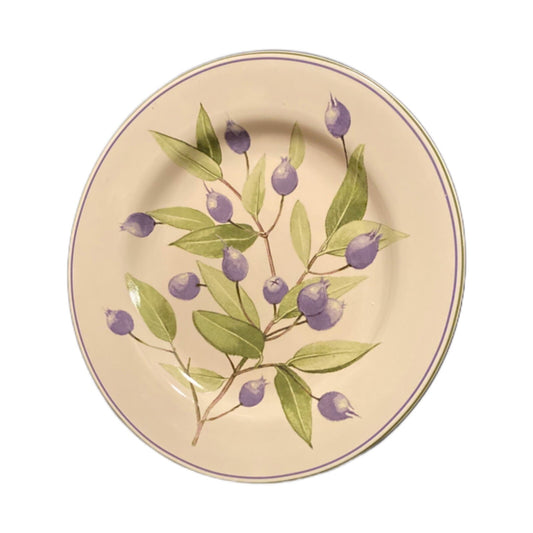 Oneida Sakura BERRY FIELDS Salad Dessert Plates Stoneware Blueberries Branch