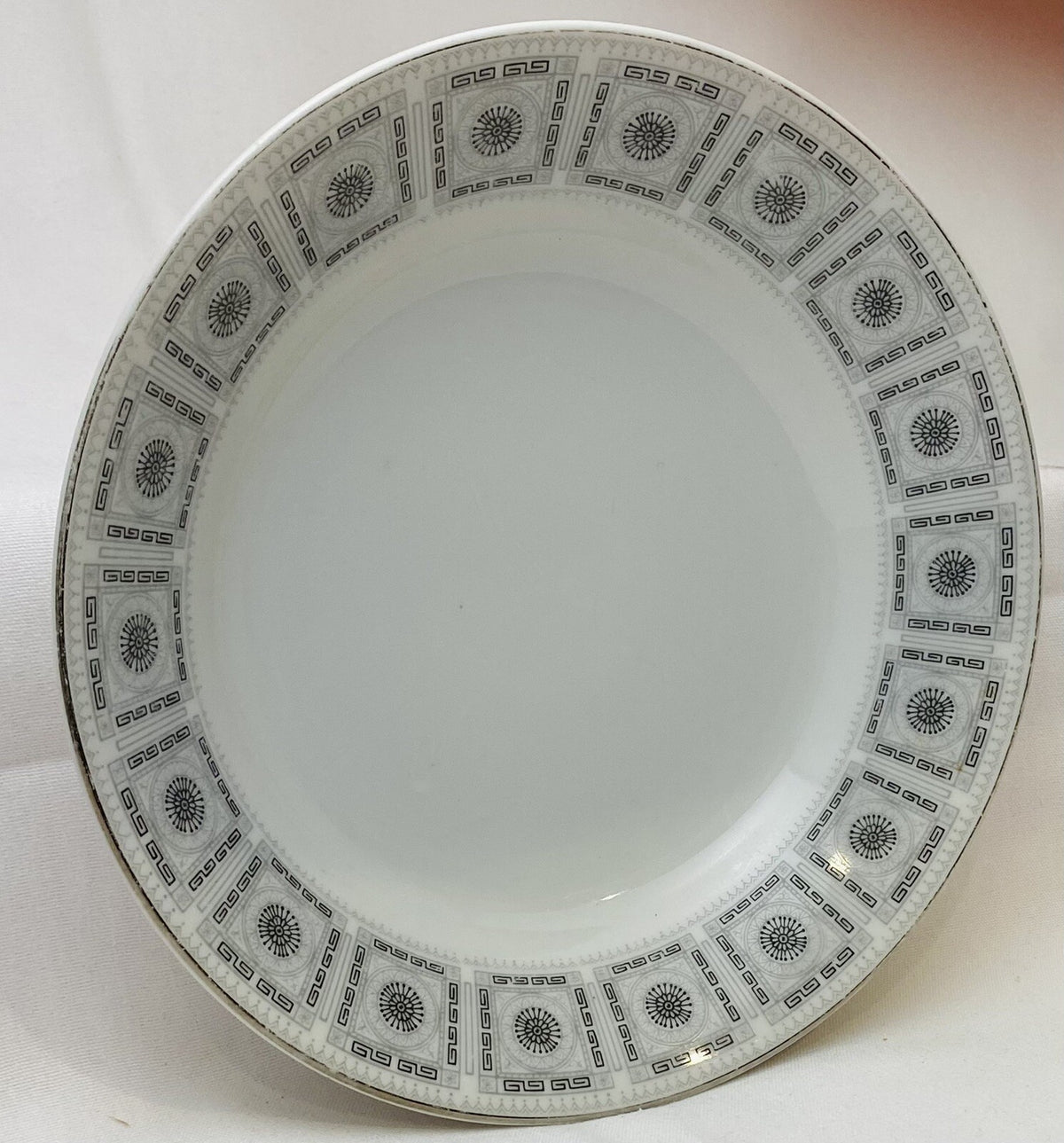 Vintage & Rare Norleans "APOLLO" Fine China Geometric Design Rim Soup