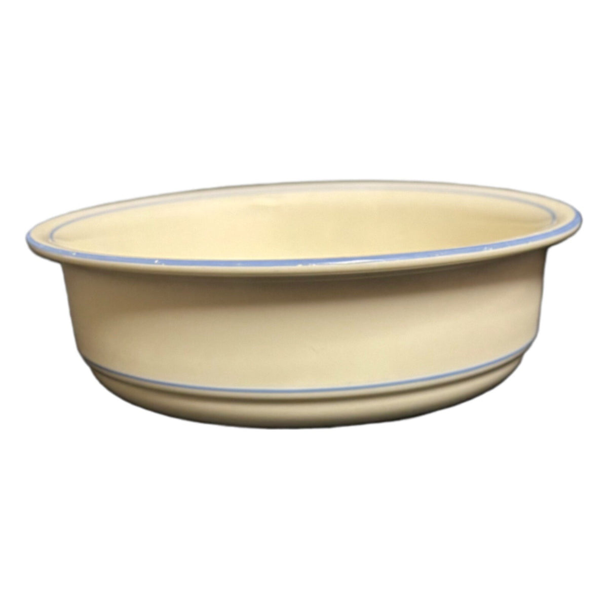 Lenox Chinastone 2-Soup Bowls BLUE SKI PINSTRIPES Cereal Cups 6 1/4" D Ware