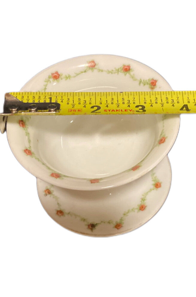 Vintage Victoria Austria 4-Pedestal Cups Dessert Berries Porcelain Rosebuds