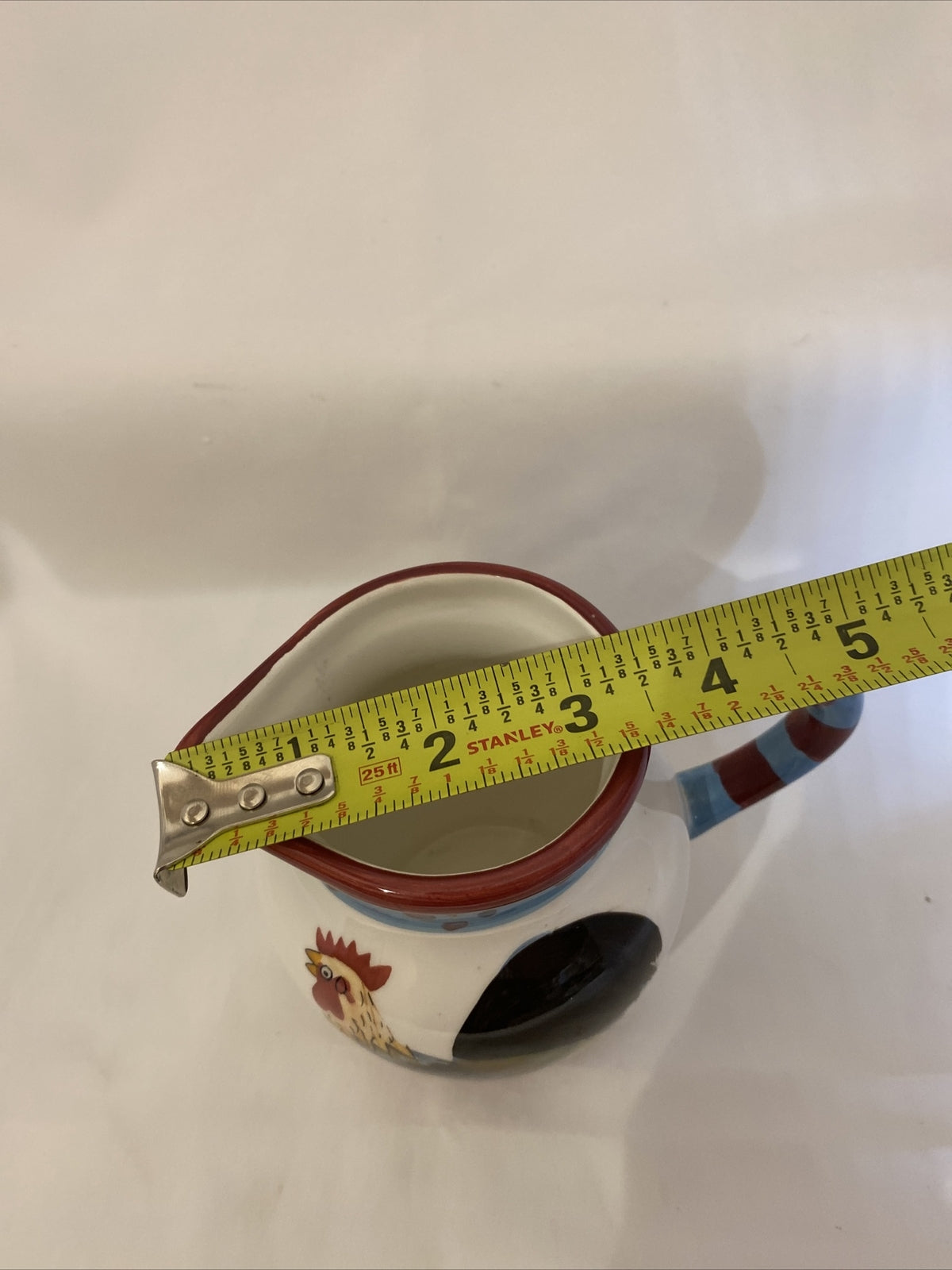 Milson & Louis Hand Painted Rooster Creamer Milk Pitcher