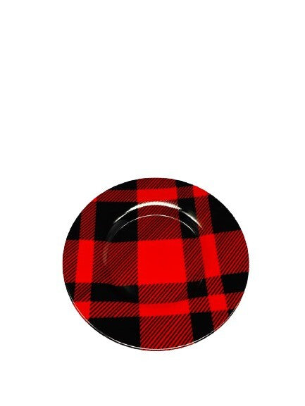 Rare FITZ & FLOYD  Black & Red Plaid Fine Porcelain FF.269 Dinnerware Collection